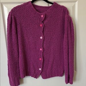 Hand Knit Women's Purple Knit Sweater